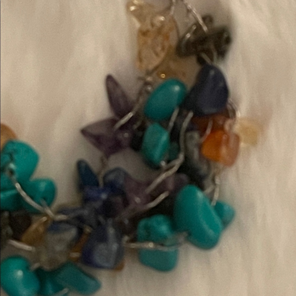 Multicolor Gemstone Bracelet 7” - image 6